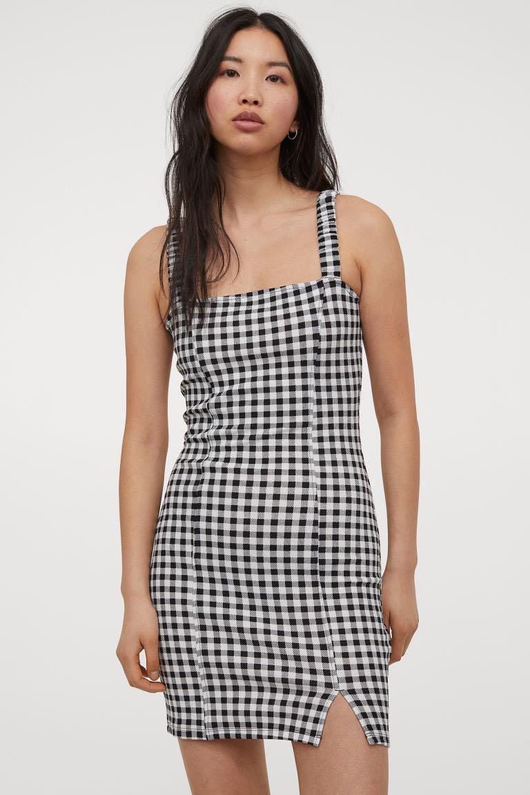 H and m gingham dress discount