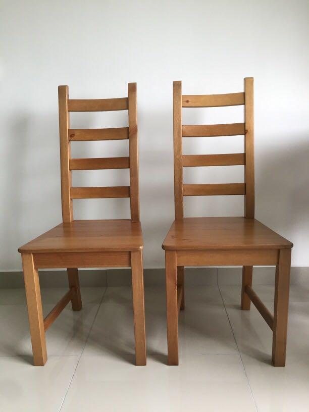 Ikea Kaustby Wooden Chair Furniture Home Living Furniture