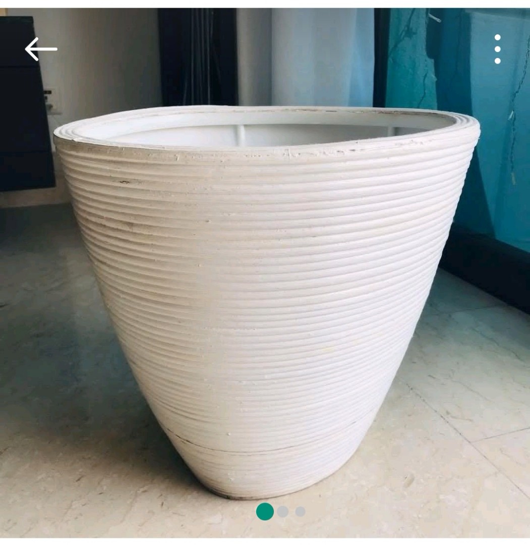 Ikea Large White Plant Pot, Furniture & Home Living, Gardening, Pots