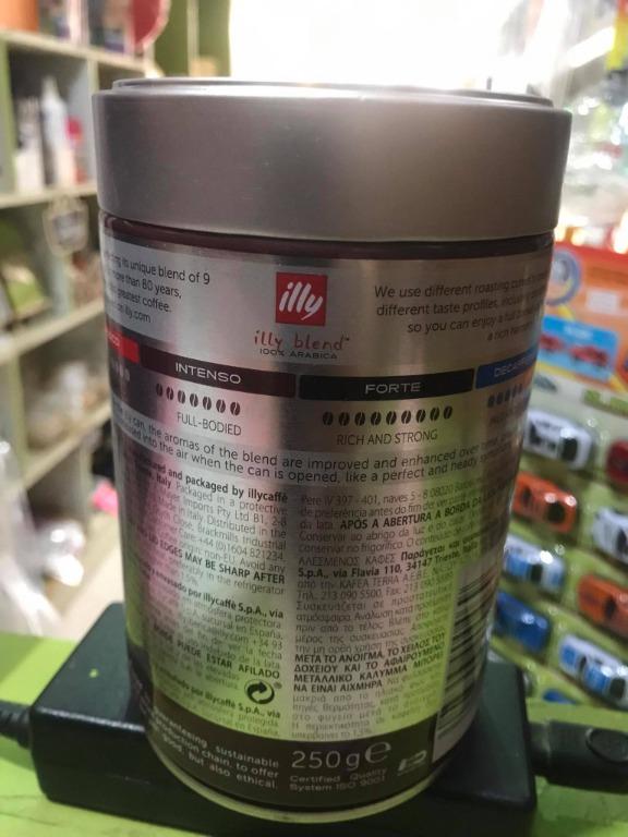 ILLY Intenso Bold Roast Ground Coffee 250g (Category: Beverages) located in Manila. Submitted by abubotmanila (Listing ID 1111107809, Image 3). Description: Illy Caffe is a premium Italian brand producing just a single coffee blend. They have expertly perfected their signature blend, selecting the very finest Arabica beans, resulting in an unmistakable aroma and an intense taste that is beautifully balanced. Enjoy bold roast, an intense and full 