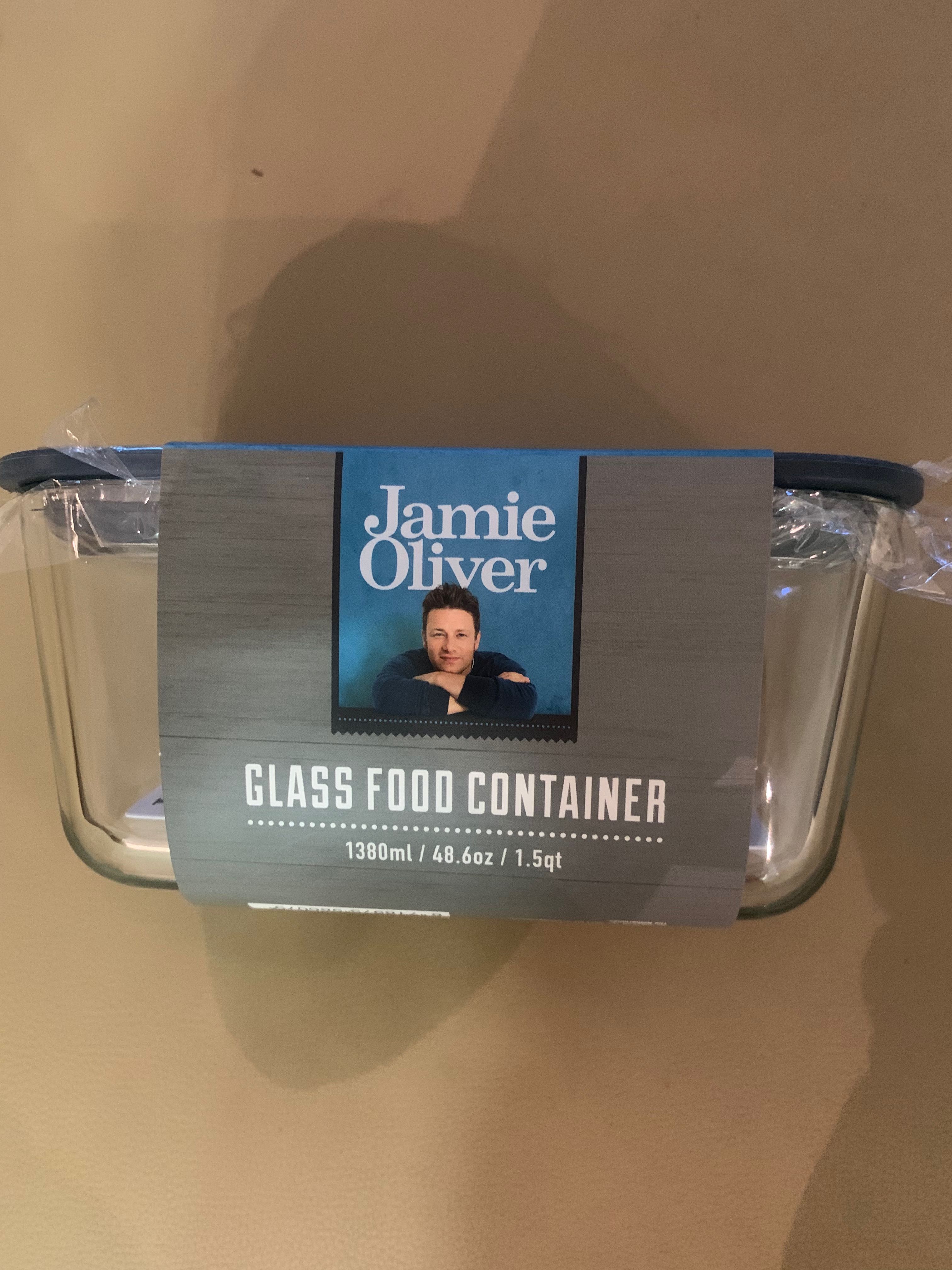 Jamie Oliver Genius Storage Glass Container 1380ml, Furniture & Home ...