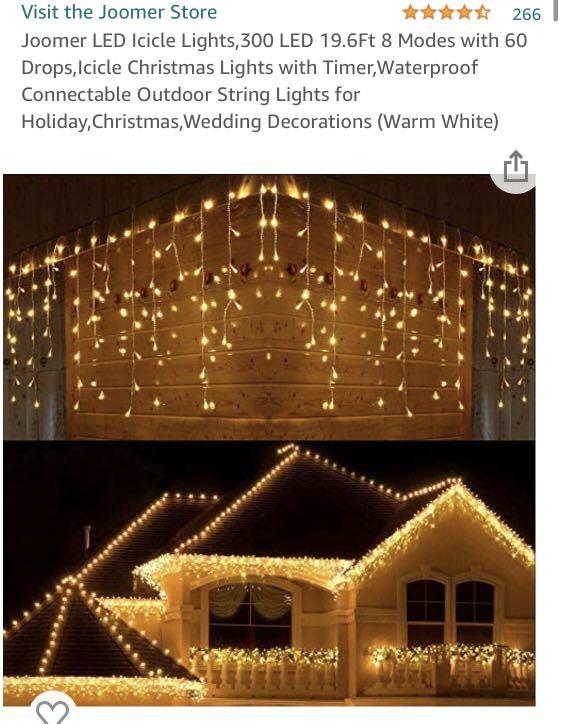 Joomer led best sale icicle lights