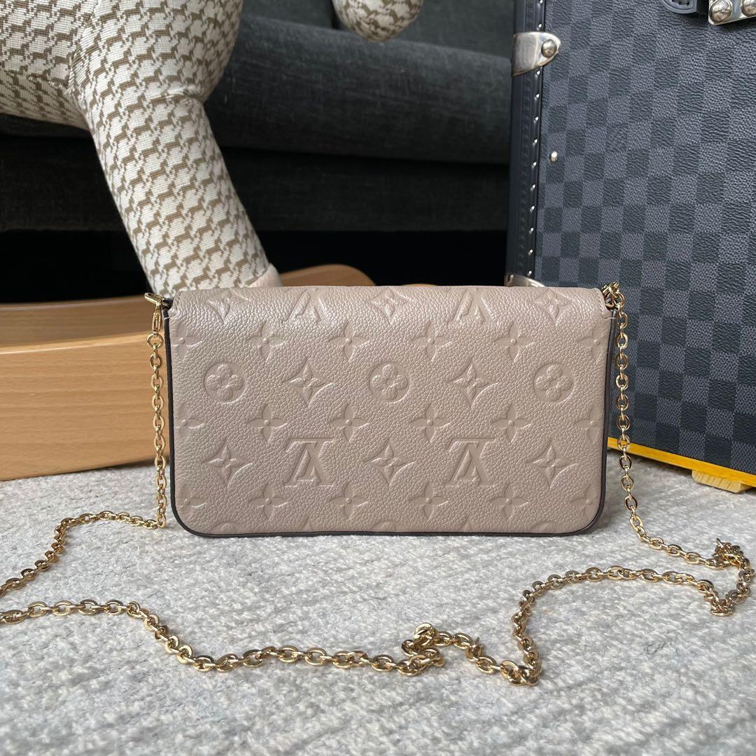 Louis Vuitton LV Felicie pochette dune Beige Leather ref.500316 - Joli  Closet