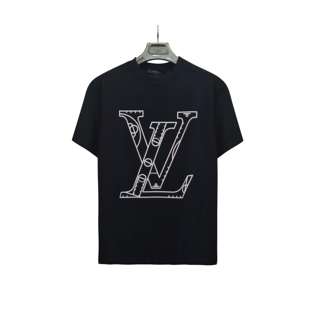 Louis Vuitton x NBA Big Logo Black Tee, Men's Fashion, Tops & Sets