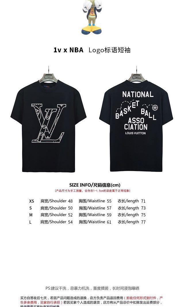 T-shirt Louis Vuitton X NBA Black size L International in Cotton