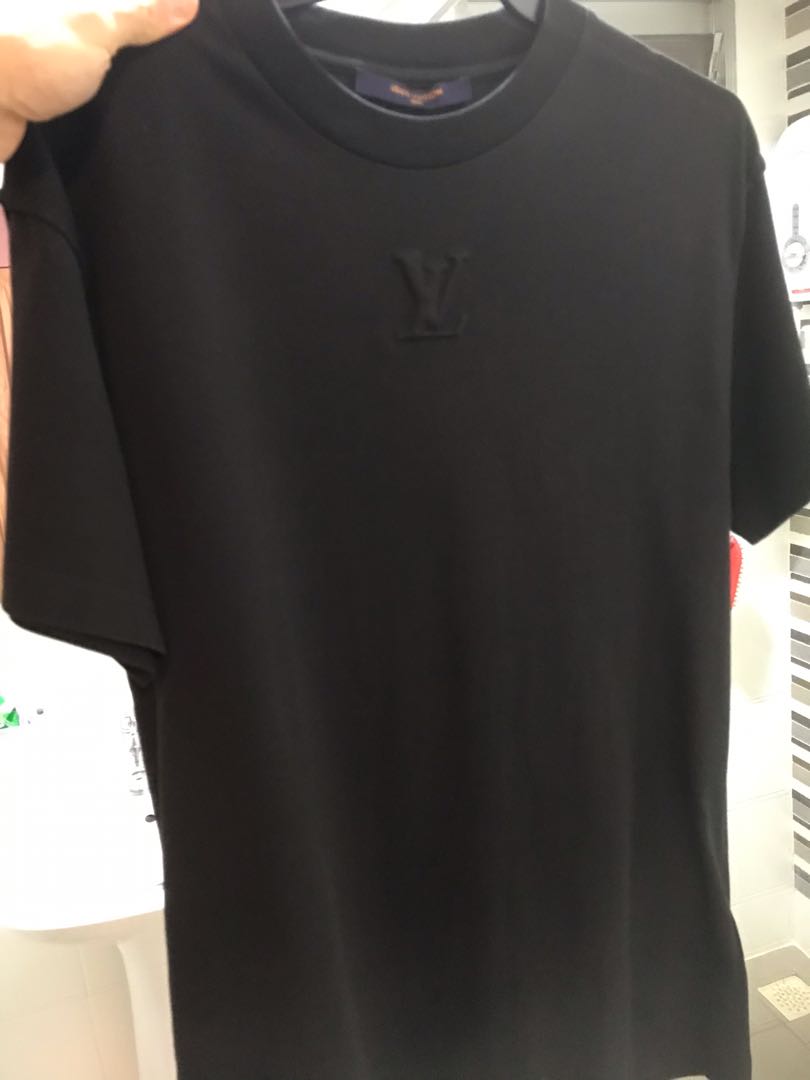 Louis Vuitton Paris Debossed Short Sleeved Crew Neck Collar T-shirt For Men  Women