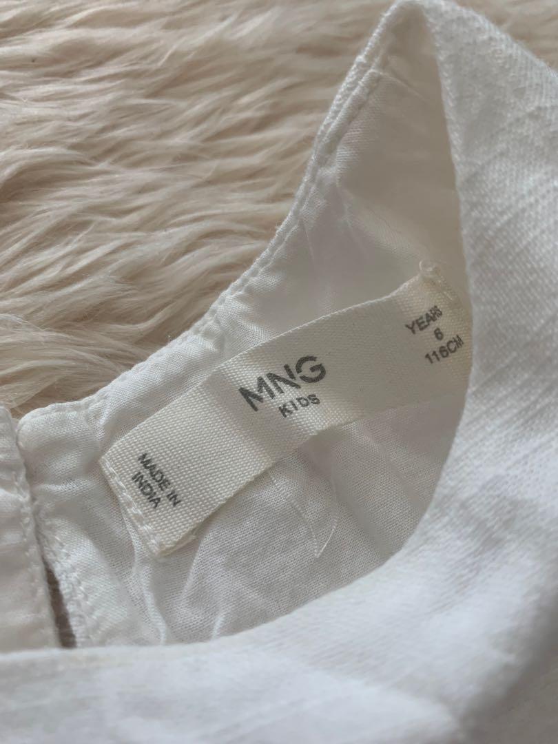 Mango Baby White Embroidered Top 6T (Category: Babies & Kids Fashion) located in Taguig. Submitted by lxclozette (Listing ID 1111098128, Image 3). Description: Can be worn as dress for a 3yo.