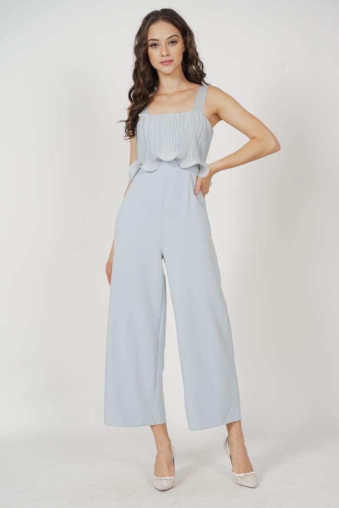Pleated overlay jumpsuit online