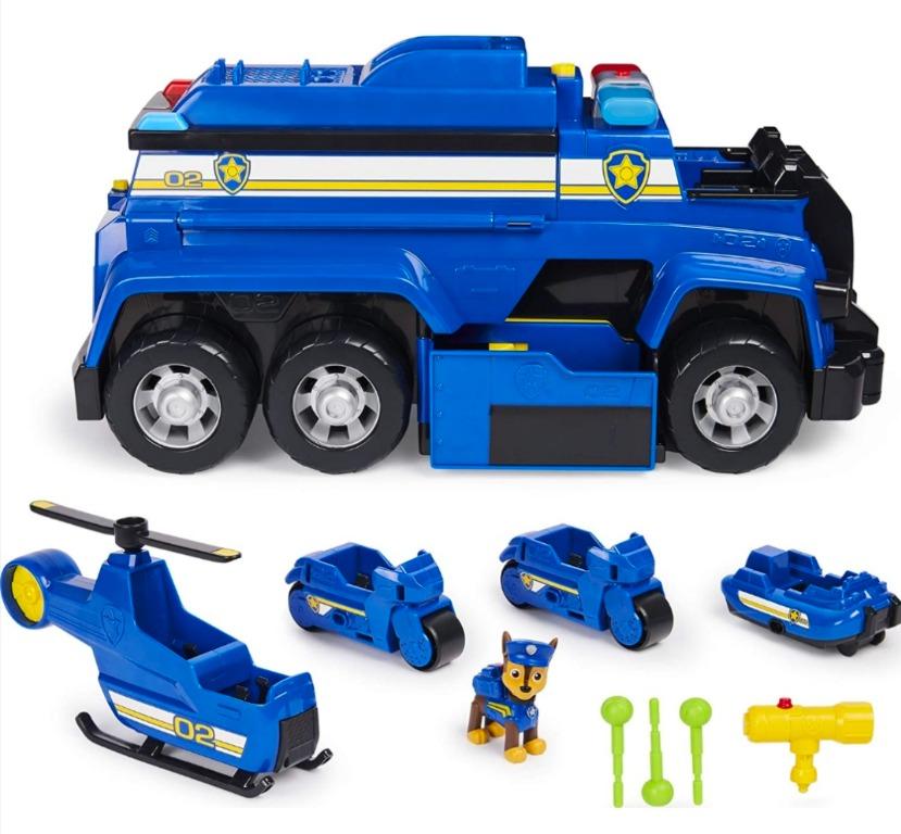 PAW PATROL ULTIMATE 5 IN 1 (Category: Kids Toys) located in Valenzuela. Submitted by francissilva5667 (Listing ID 1111035124, Image 2). Description: BIGGEST PAW PATROL SET US RELEASE TOY ORIGINAL ON HAND AUTHENTICITY GUARANTEED Save the day with Chase’s Ultimate Cruiser! Featuring 5 vehicles in 1 – the cruiser, 2 motorcycles, a boat and helicopter – this PAW Patrol vehicle is ready for any rescue mission. Load all 6 pups (Chase figure included) a