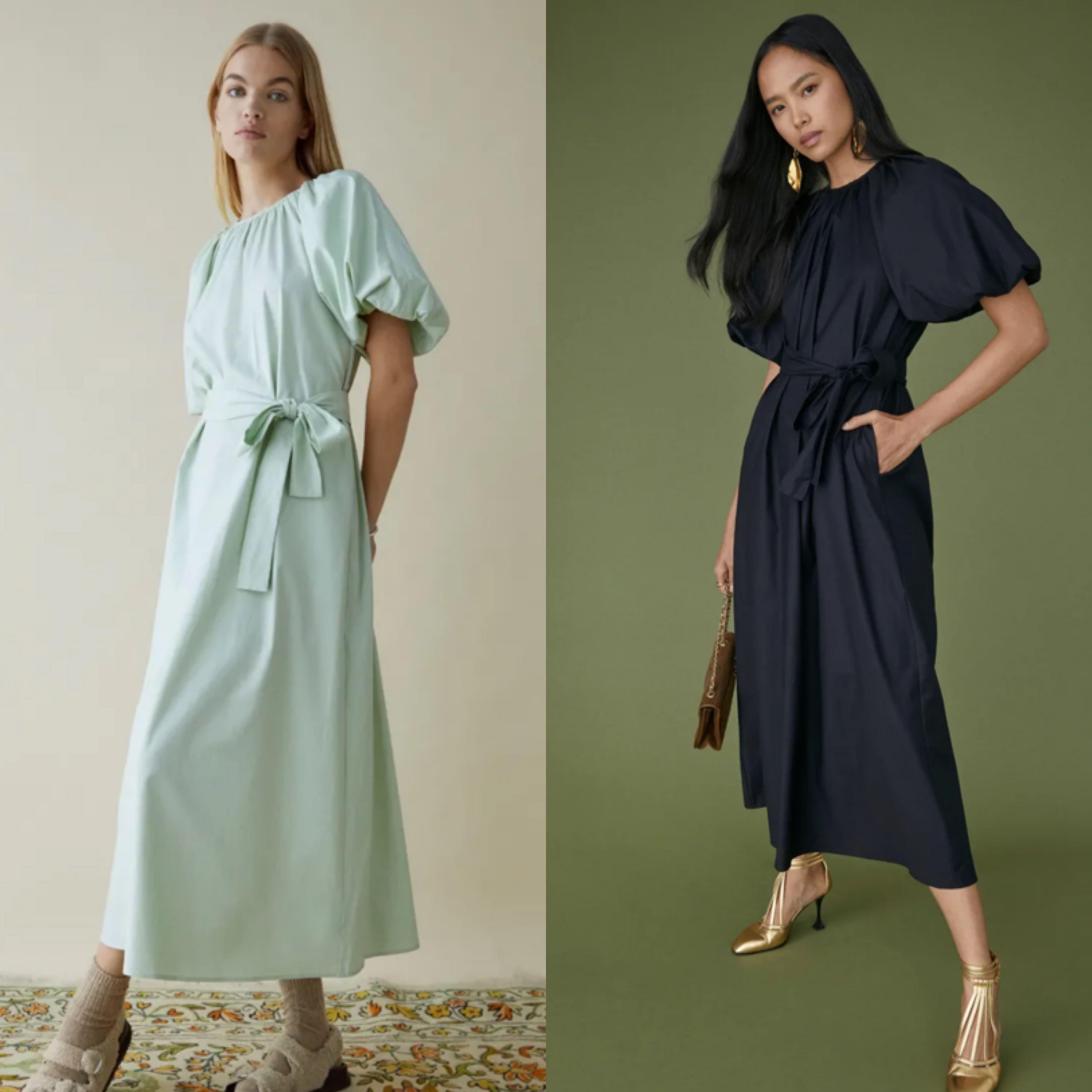 Reformation Lloyd midi maternity dress authentic pistachio and black Women s Fashion Dresses Sets Dresses on Carousell