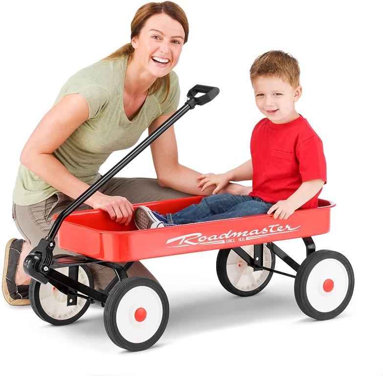 Roadmaster Kids and Toddler Classic 34-Inch Steel Pull Wagon with 8 ...