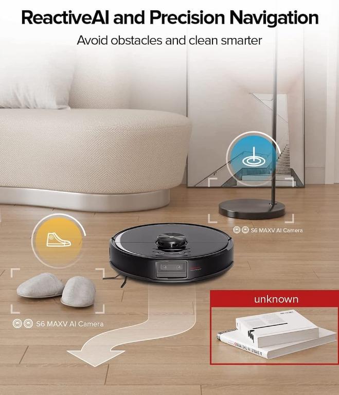 Roborock S6 MaxV Vacuum Cleaner Dual Camera AIPowered Vision Robotic