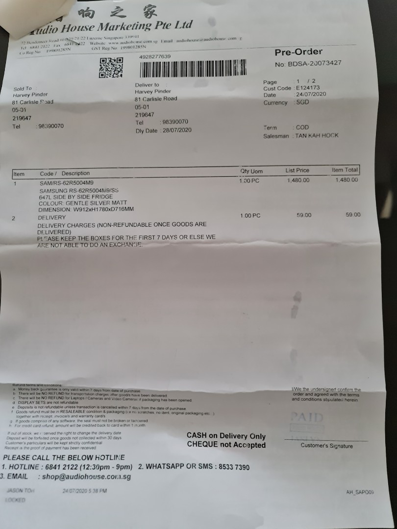 Samsung RS62R5004M9 Side by Side Refrigerator, TV & Home Appliances