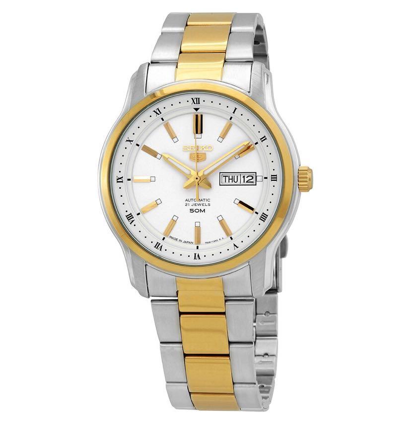 Seiko 5 Two tone SNKP14 Men s Automatic Watch SNKP14K1 Brand New