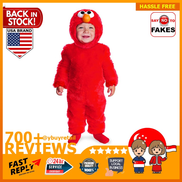 S/2T Soft Sesame Street~Dress Up/Play *NEW*DISGUISE Elmo TODDLER COSTUME SZ