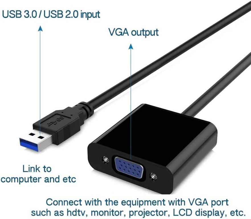 [SG READY STOCK] iiTrust USB 3.0 to VGA Adapter, USB to VGA Video