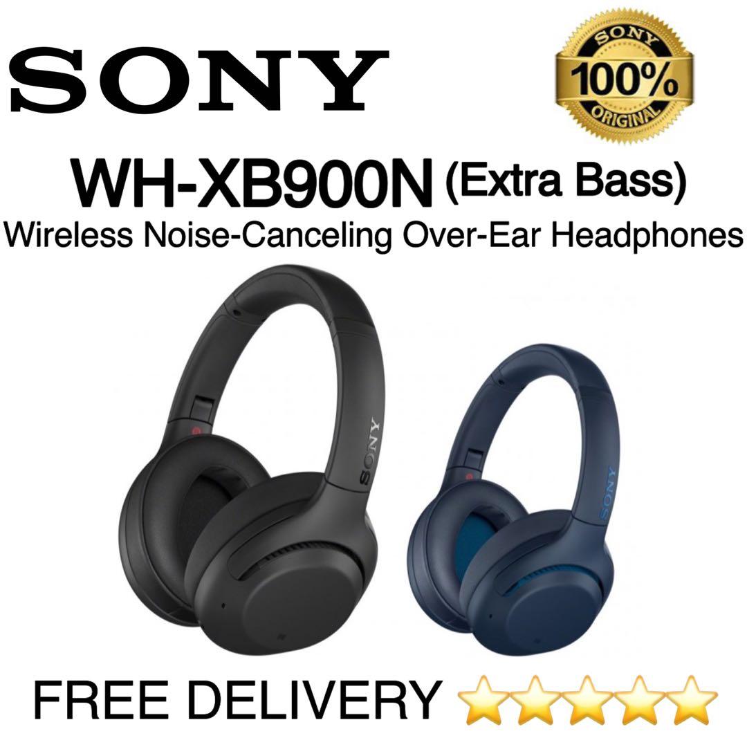 Sony WH-XB900N EXTRA BASS Wireless Noise-Canceling Over-Ear Headphones,  Audio, Headphones \u0026 Headsets on Carousell