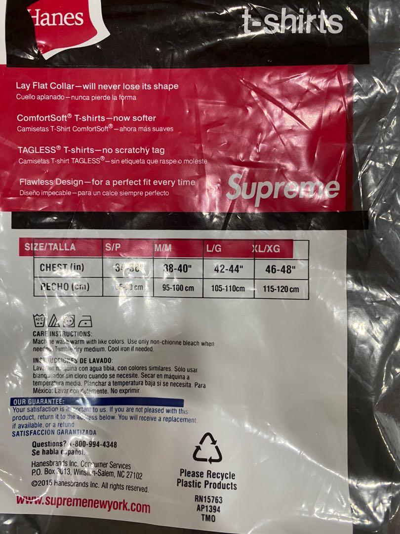 Supreme hanes discount shirt fit