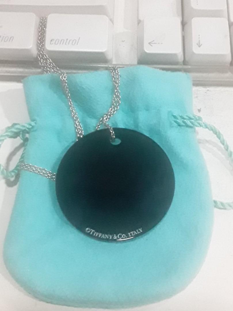 Tiffany \u0026 Co Onyx Note Necklace, Women 