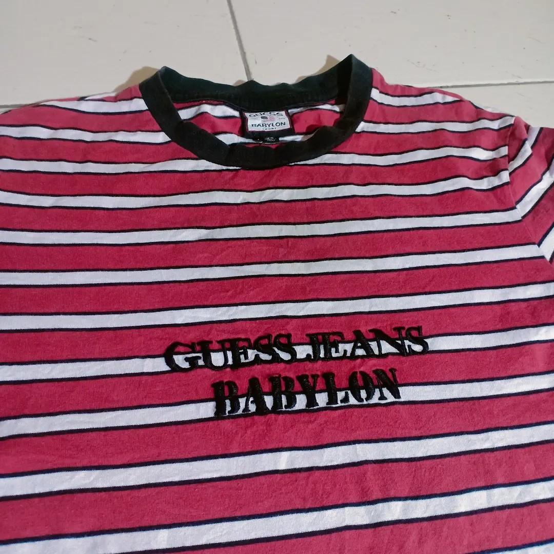 Tshirt Guess Babylon Fesyen Pria Pakaian Atasan di Carousell