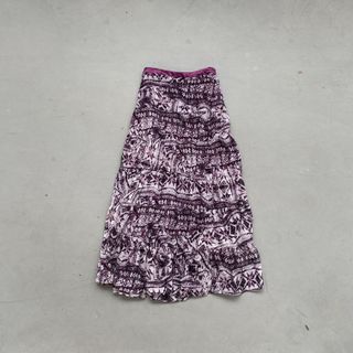 vintage y2k purple tiered midi maxi skirt thrifted
