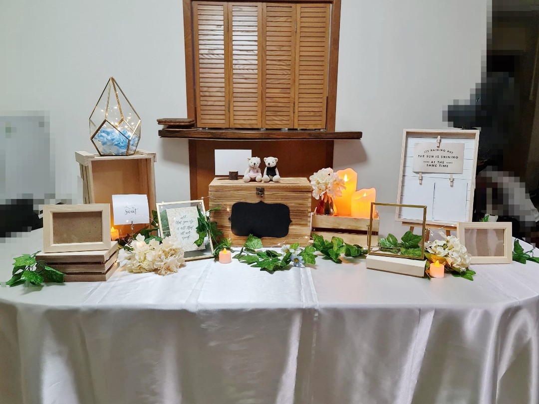 Wedding decoration / Photo table display / reception table / wedding