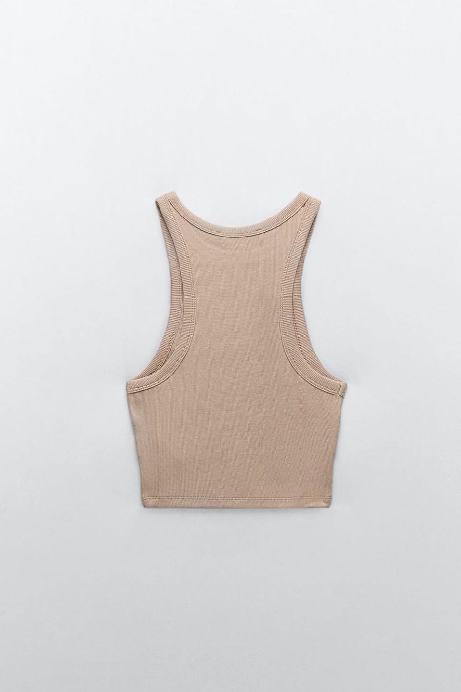 zara tan tank top