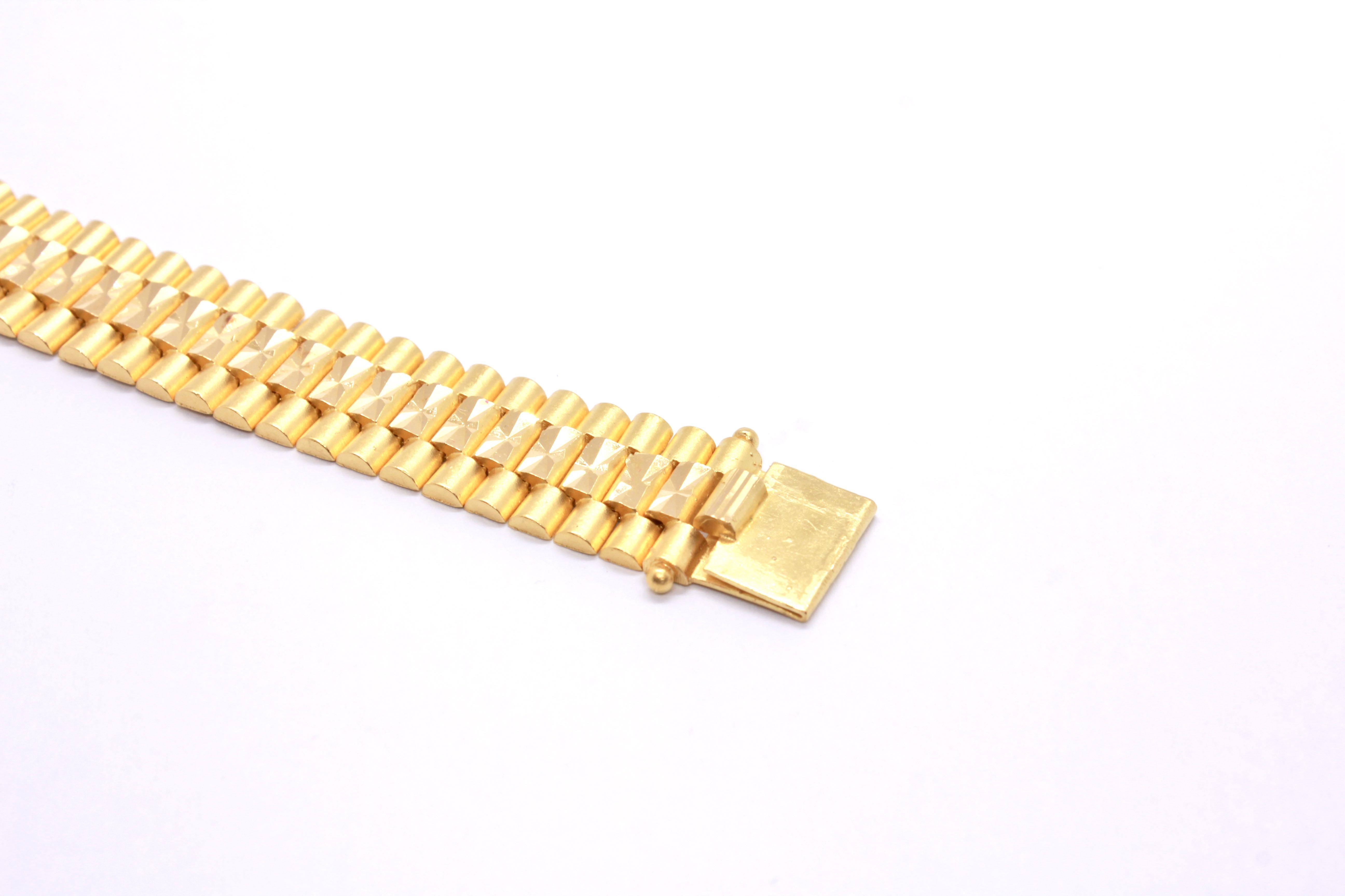 Mens gold sales rolex style bracelet