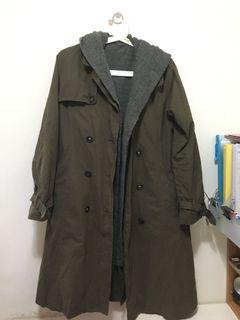 olivedesolive軍綠色長版大衣#換季