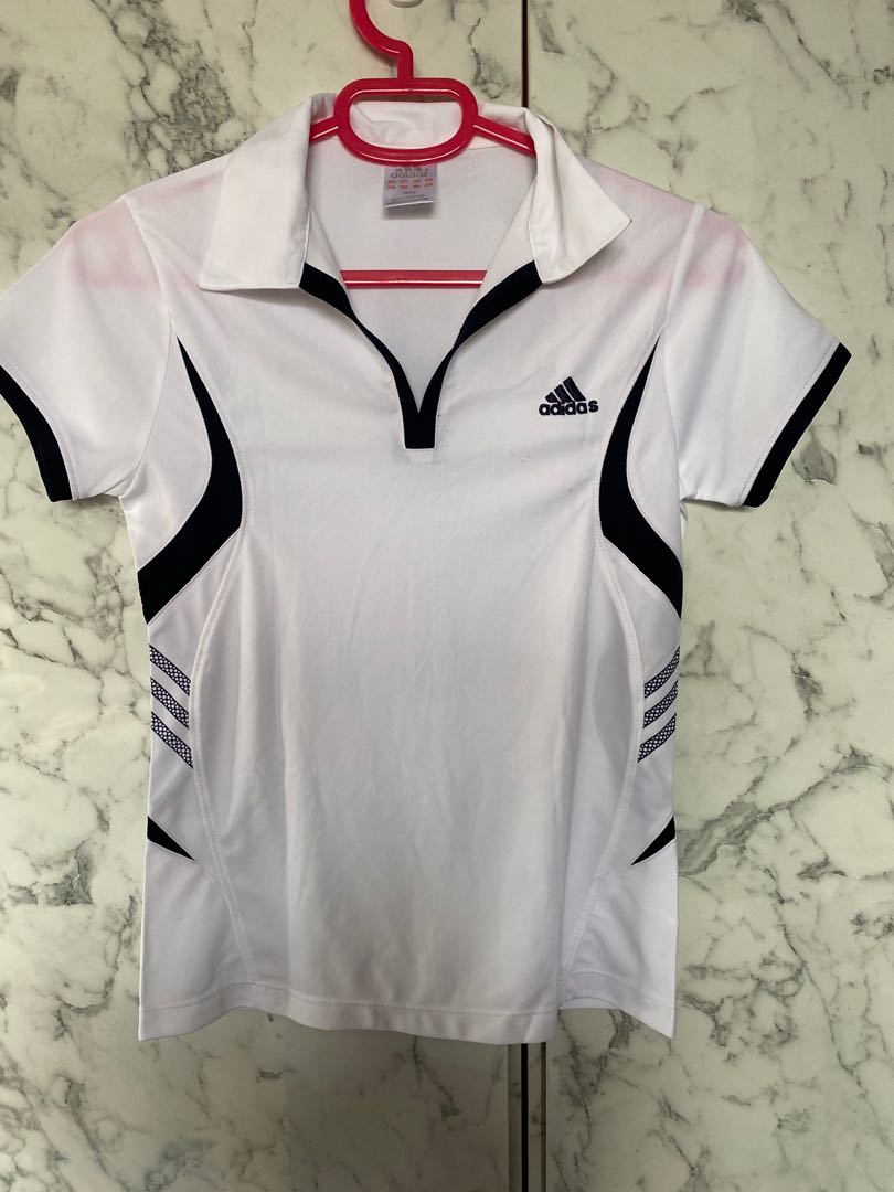 Adidas White Tennis Top, Women's Fashion, Activewear on Carousell