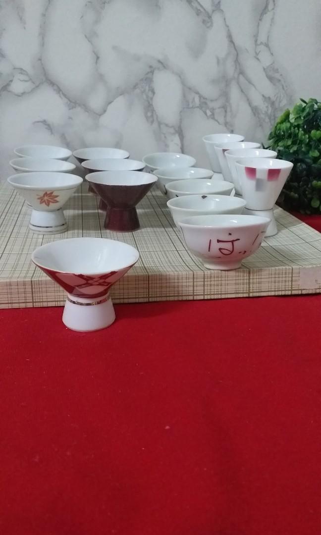 Assorted sake cup (16pcs) (Category: Coffee & Tea Tableware) located in Quezon City. Submitted by caide_onlineshop (Listing ID 1114743640, Image 2). Description: 16pcs Assorted sake cup pls. see photo for measurement Mode of payment Gcash Bank Transfer.