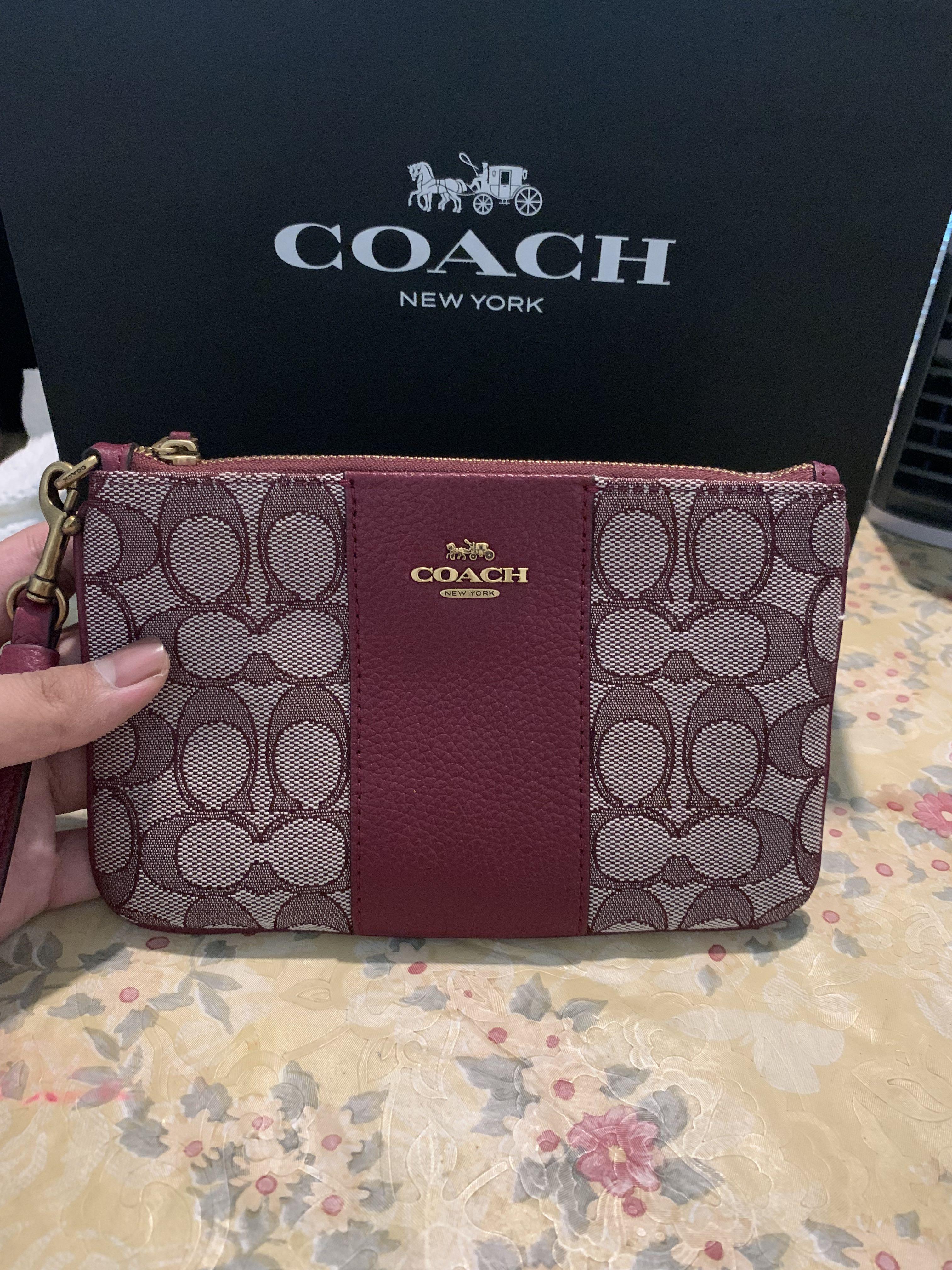 Authentic Coach Wristlet in jacquard Luxury Bags Wallets on