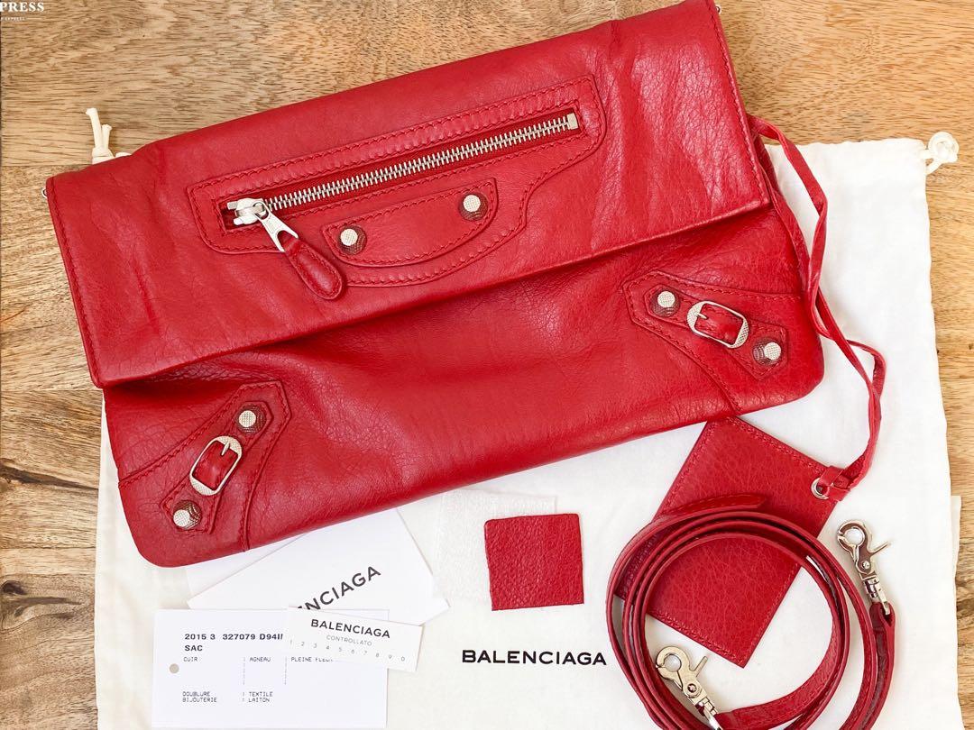 Balenciaga Envelope Clutch with Strap, Luxury, Bags & Wallets on 