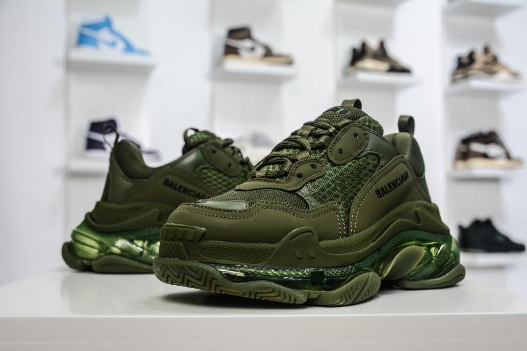 Balenciaga Wmns Triple S Khaki Green 2021 541624 W2GA1 2325