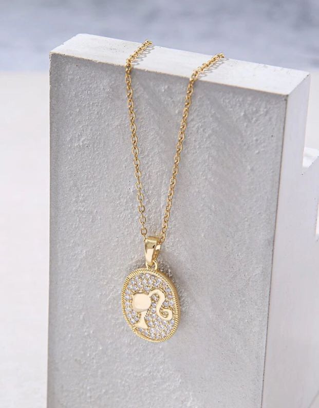 Barbie Gold Plated Necklace, Women's 