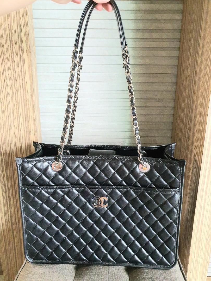 Brand New Chanel Shopping Tote Bag in Shiny Black Calf Leather for  Sales, Luxury, Bags & Wallets on Carousell