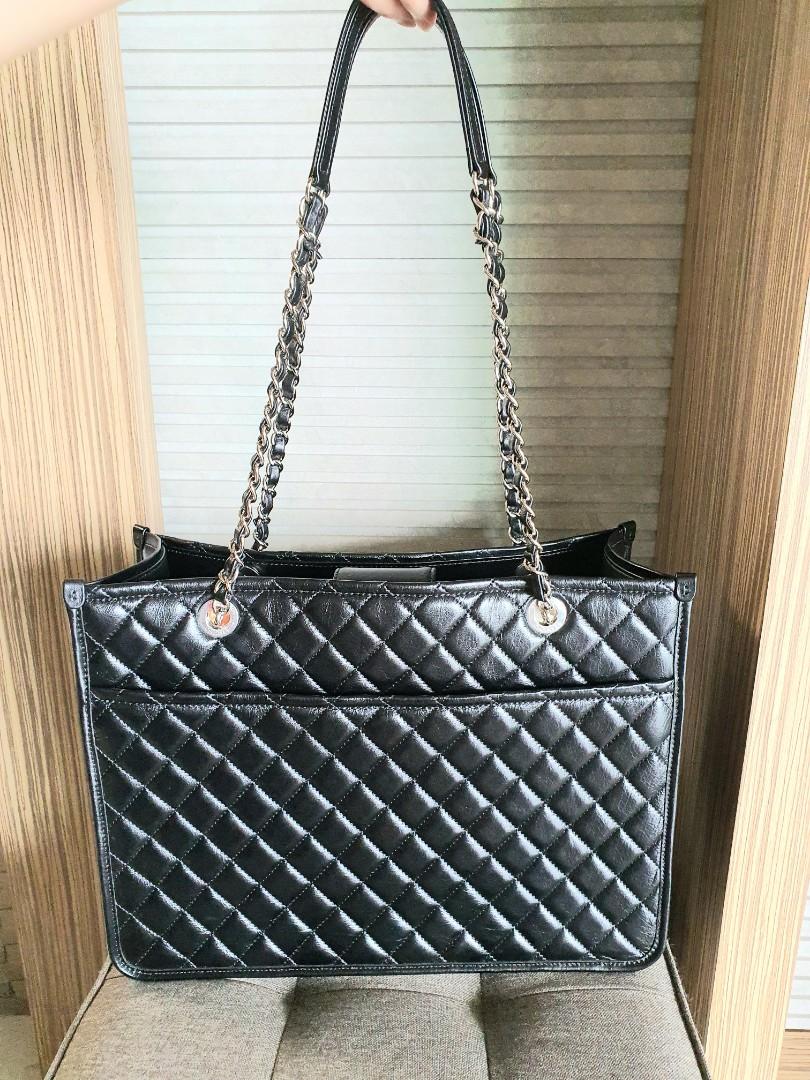 Brand New Chanel Shopping Tote Bag in Shiny Black Calf Leather for  Sales, Luxury, Bags & Wallets on Carousell