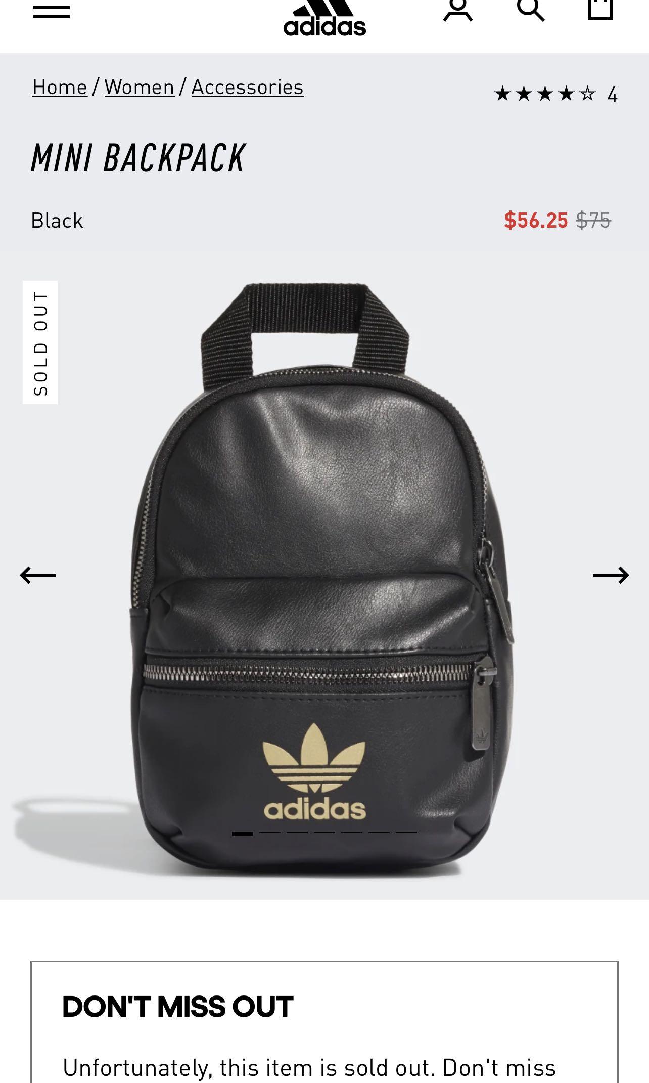 adidas mini backpack purse