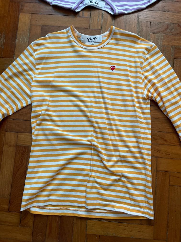 CDG play long sleeve t-shirt, Men's 