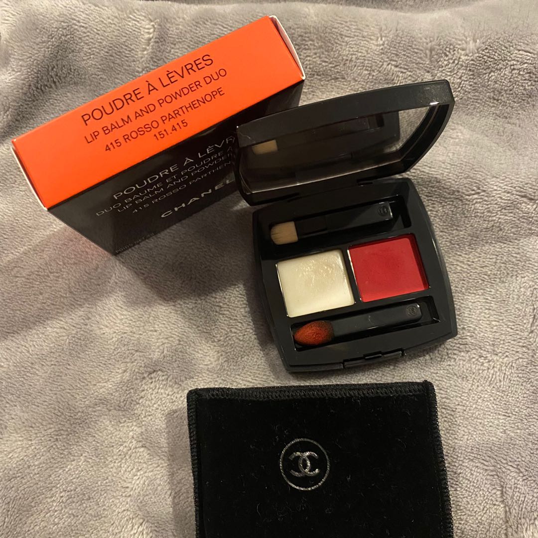 Chanel POUDRE À LÈVRES Lip Balm And Powder Duo in Rosso Parthenope – The  Fashion Court