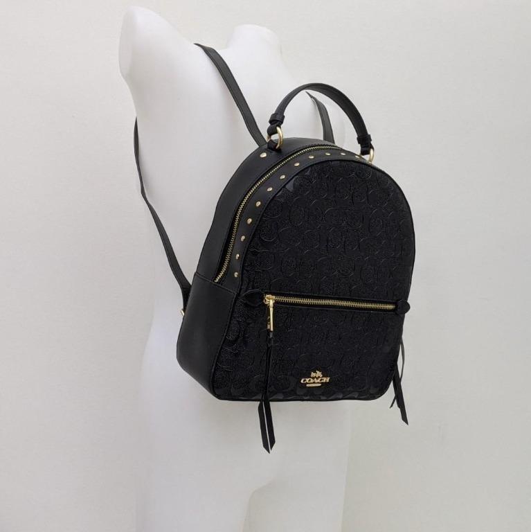 Coach Jordyn Backpack in Signature Leather with Rivets, Women's Fashion