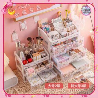 Cosmetic Makeup organizer plastic drawer beauty box nail desktop storage jewelry Makeup Bathroom brush Polish lipstick container