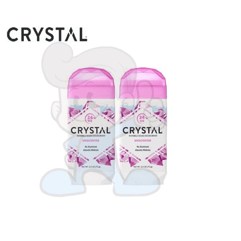 Crystal Invisible Solid Deodorant Unscented (2 x 70 g), Beauty
