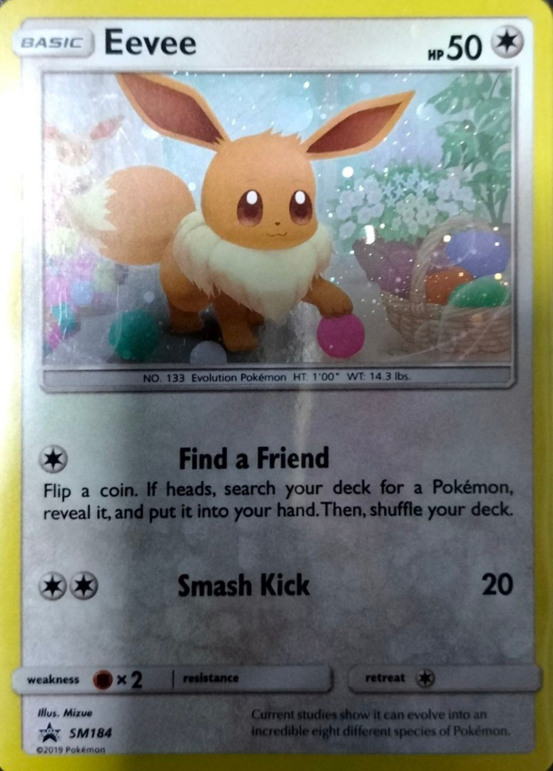 EEVEE HOLO BLACK STAR PROMO NEAR MINT POKEMON TCG CARDS SUN AND MOON ...
