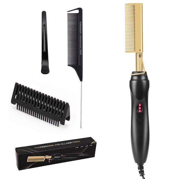 Electric straightening best sale comb