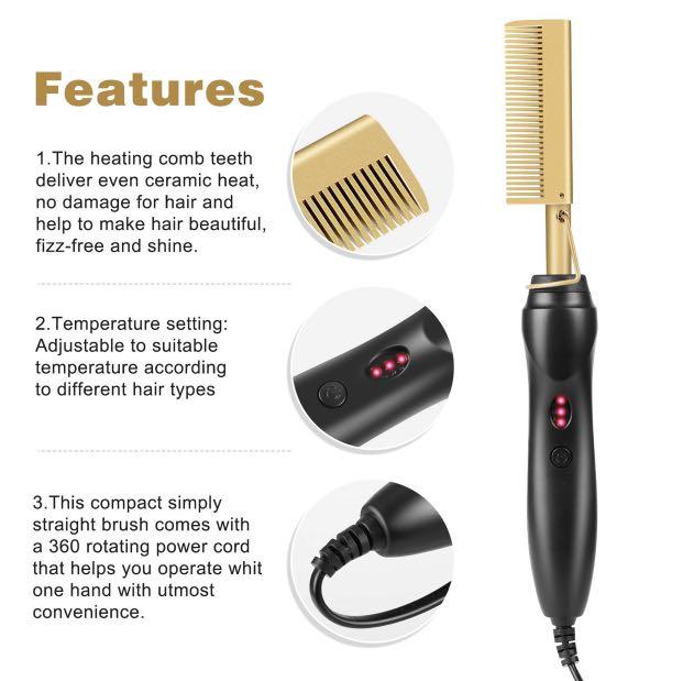Electric hot best sale iron comb