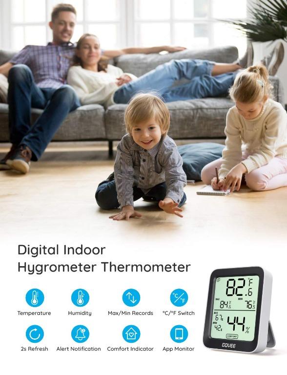 Govee Bluetooth Digital Hygrometer Indoor Thermometer, Room Humidity