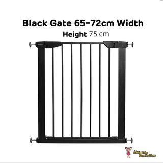 [INSTOCK] Smaller Width Black Safety Gate 65-72cm Width Height 75cm