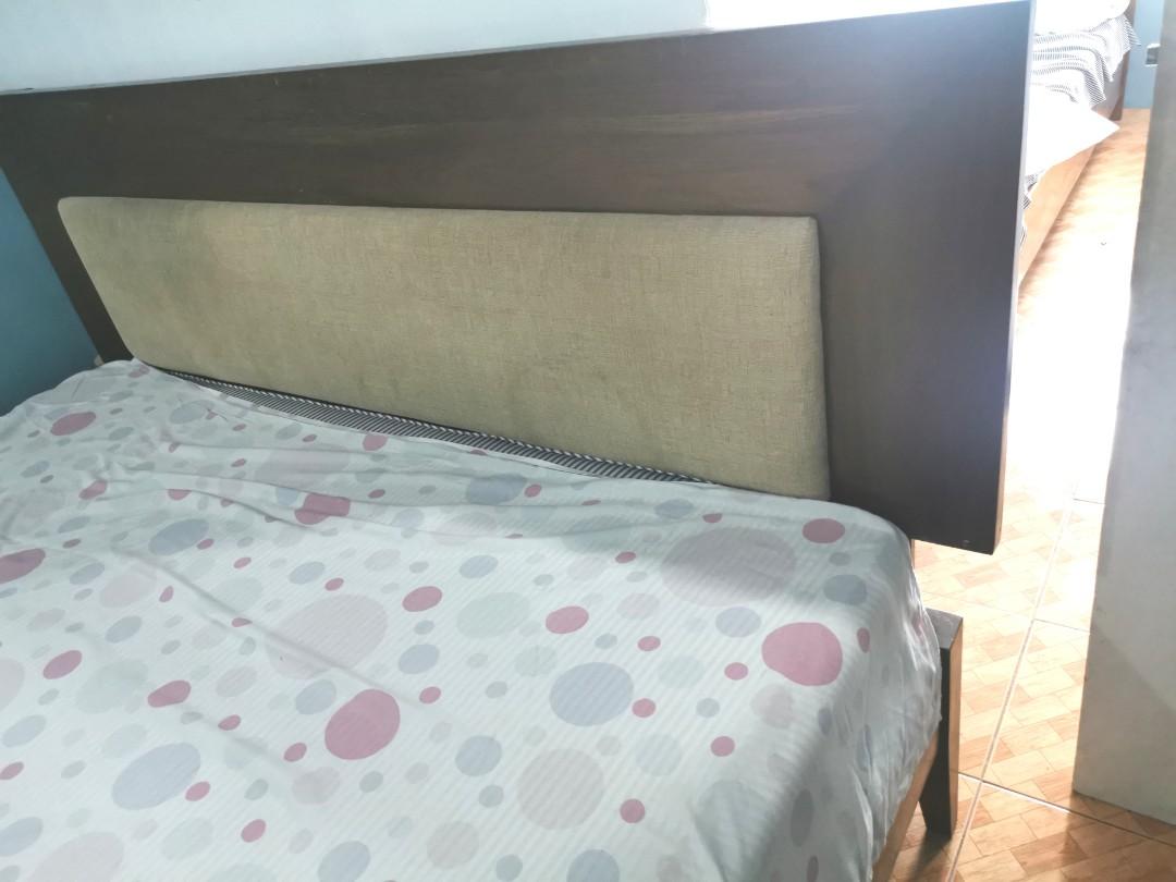 King Size Narra Wood Bed Frame with Free Foam, Furniture & Home Living