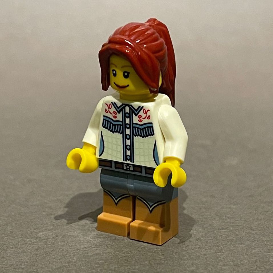 Lego cowgirl minifigure top